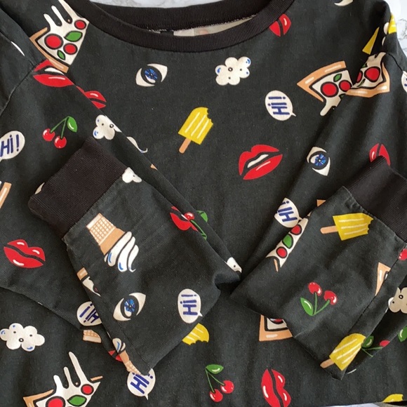 H&M Black Comic Print Graphic Shirt Size Large - Picture 5 of 8